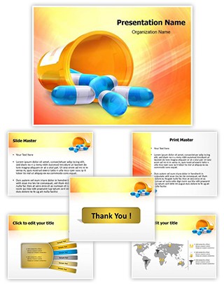 3D pills Editable PowerPoint Template