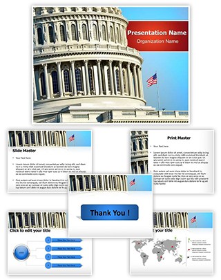 US Capitol Building Editable PowerPoint Template