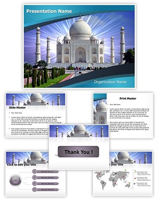 Indian Taj Mahal Editable PowerPoint Template