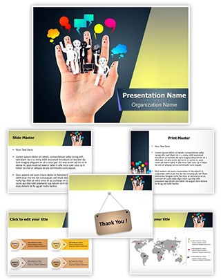 Social Media Concept Editable PowerPoint Template