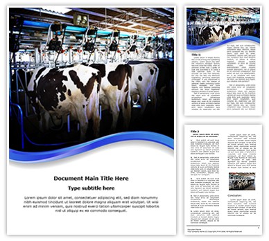 Cow Milking Factory Editable Word Template