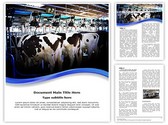 Cow Milking Factory Editable PowerPoint Template