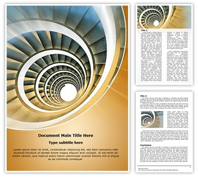 Endless Spiral staircase Editable Word Template