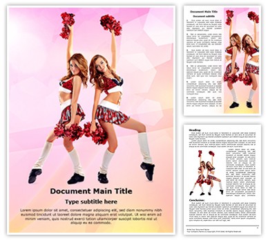 Cheerleader Editable Word Template