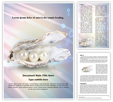 White Pearls Editable Word Template