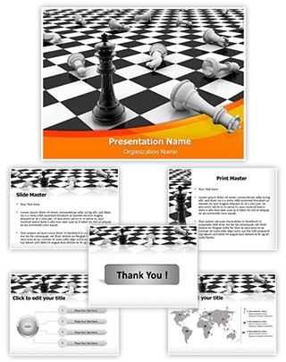 Chess king Editable PowerPoint Template