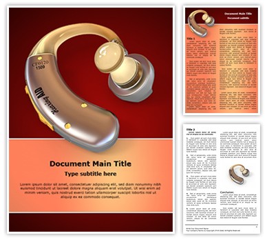 Hearing Aid Editable Word Template