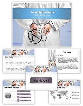 Doctor handcuffs Editable PowerPoint Template
