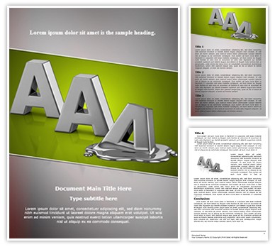 Credit Rating Melting Editable Word Template