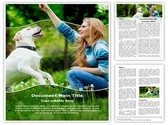 Dog Human Friendship Editable PowerPoint Template