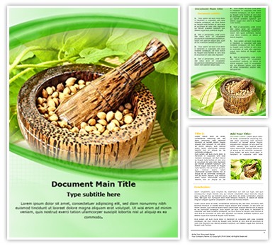 Mortar and Pestle Editable Word Template