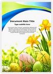 Easter Eggs Flowers Editable Template