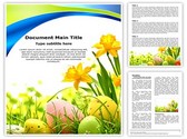 Easter Eggs Flowers Template