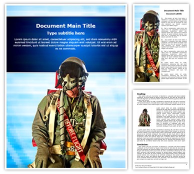 Fighter Pilots Suit Editable Word Template