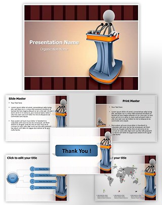 Giving Speech 3D Editable PowerPoint Template