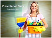 Cleaner Woman Editable PowerPoint Template