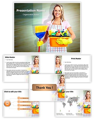 Cleaner Woman Editable PowerPoint Template