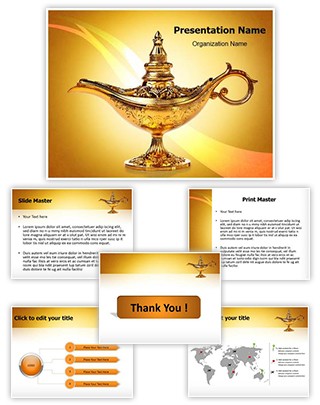 Aladdin Lamp Editable PowerPoint Template