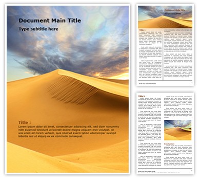 African Desert Editable Word Template