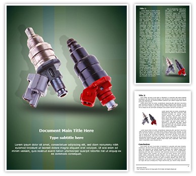 Fuel Injector Editable Word Template