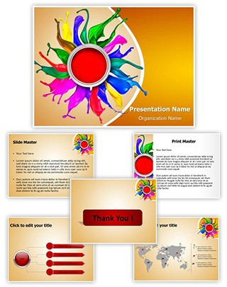 Colors Paint Splashing Editable PowerPoint Template