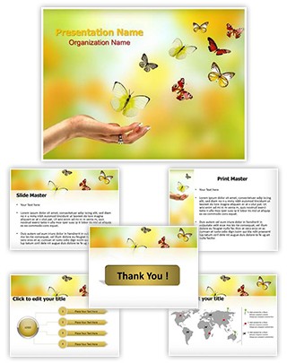 Butterfly Freedom Editable PowerPoint Template