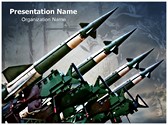 Antiaircraft Rockets Editable PowerPoint Template