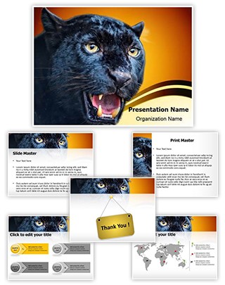 Black Leopard Editable PowerPoint Template