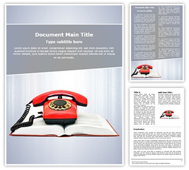 Phone Directory Editable Word Template