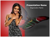African American Beauty Editable PowerPoint Template