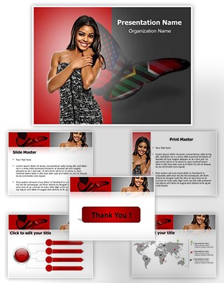 African American Beauty Editable PowerPoint Template