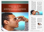 Pinching Nose Editable PowerPoint Template