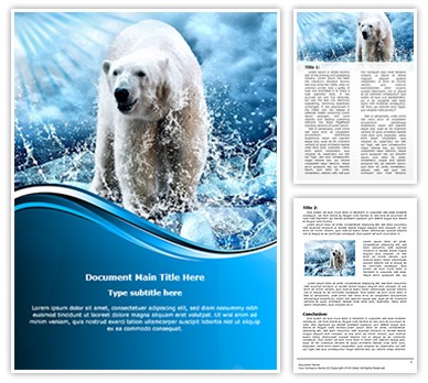 Polar Bear Editable Word Template