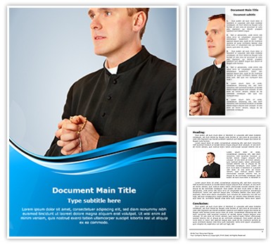 Priest Rosary Editable Word Template