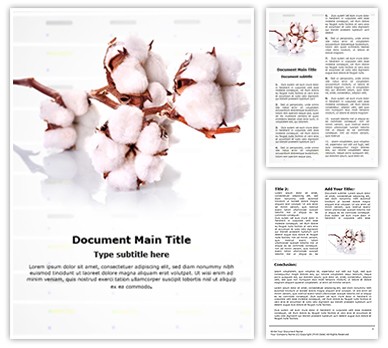 Raw Cotton Editable Word Template