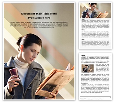 Reading Newspaper Editable Word Template