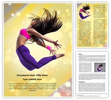 Jazz Dance Editable Word Template