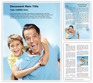 Happy Father and Son Editable Word Template