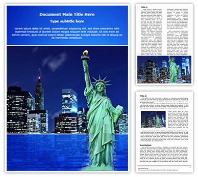 Manhattan Skyline Editable Word Template