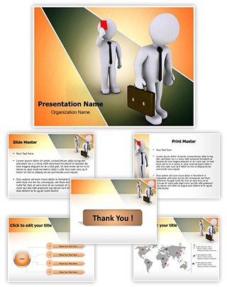 Red Card For Job Editable PowerPoint Template
