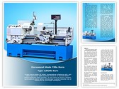 Metalworking Lathe Machine Editable PowerPoint Template