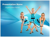 Tap Dancing Girls Editable PowerPoint Template