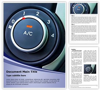 Air Conditioner Button Editable Word Template
