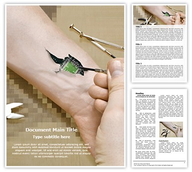 Biochip in Hand Editable Word Template