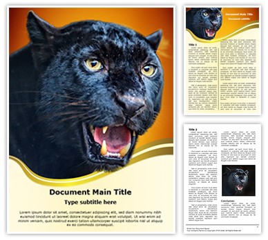 Black Leopard Editable Word Template