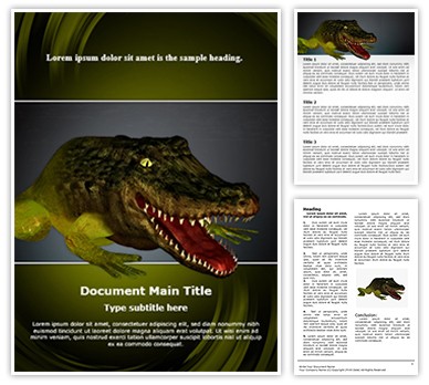 Chimera Genetics Frog Crocodile Editable Word Template