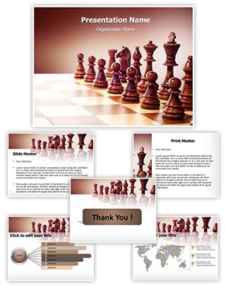 Wooden Chess Editable PowerPoint Template