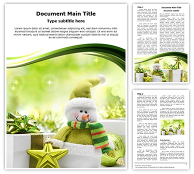 Christmas Snowman Editable Word Template