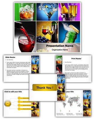 Alcohols Editable PowerPoint Template