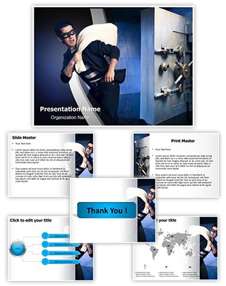 Bank Robbery Editable PowerPoint Template